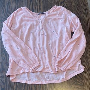 Pink Floral Flowy Shirt
